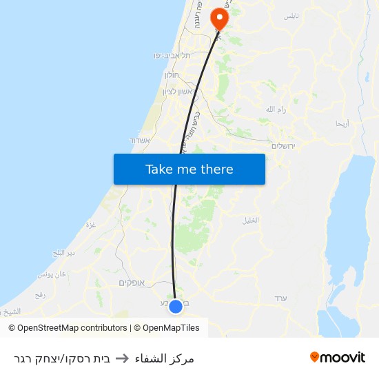 בית רסקו/יצחק רגר to مركز الشفاء map
