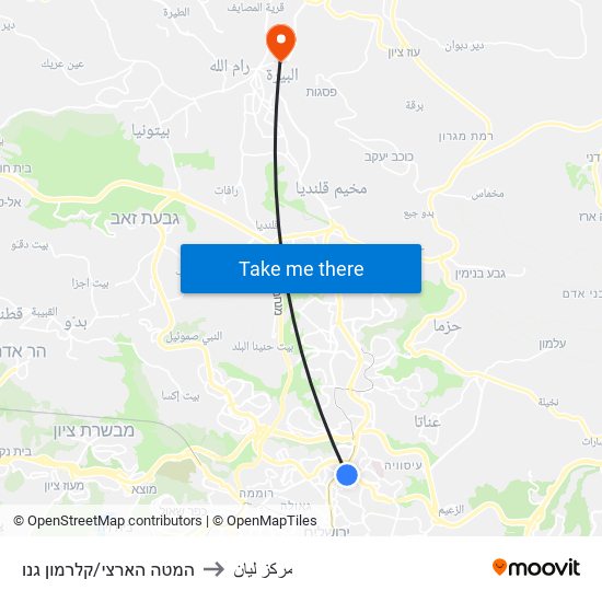 המטה הארצי/קלרמון גנו to مركز ليان map