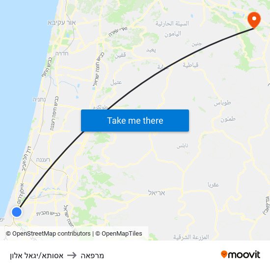 אסותא/יגאל אלון to מרפאה map
