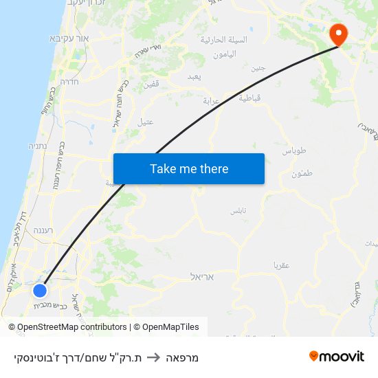 ת.רק''ל שחם/דרך ז'בוטינסקי to מרפאה map