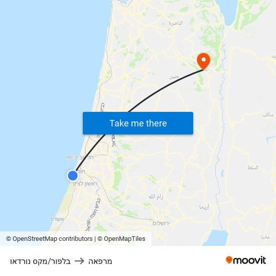 בלפור/מקס נורדאו to מרפאה map