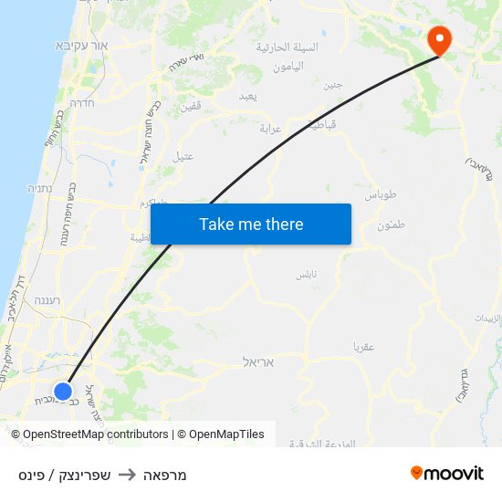 שפרינצק / פינס to מרפאה map