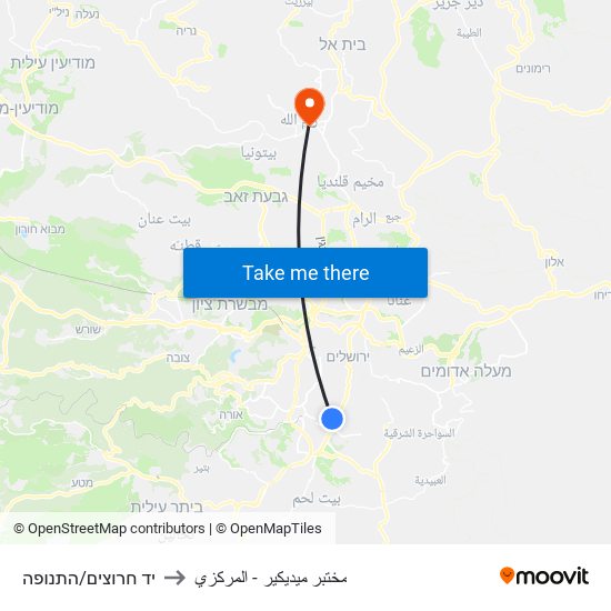 יד חרוצים/התנופה to مختبر ميديكير - المركزي map