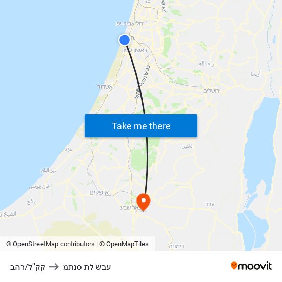 קק''ל/רהב to עבש לת סנתמ map