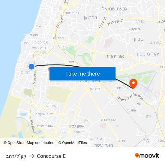 קק''ל/רהב to Concourse E map