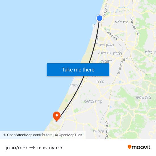 ריינס/גורדון to מירפעת שניים map