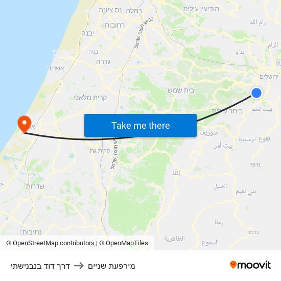 דרך דוד בנבנישתי to מירפעת שניים map