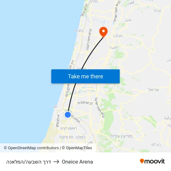 דרך השבעה/המלאכה to Oneice Arena map