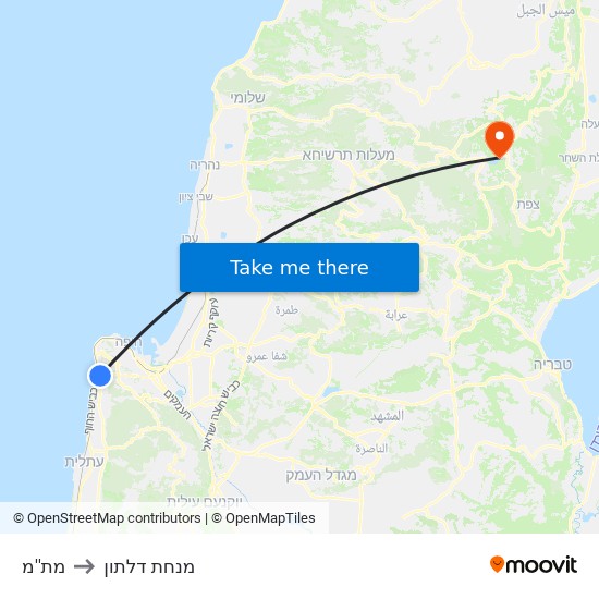 מת''מ to מנחת דלתון map