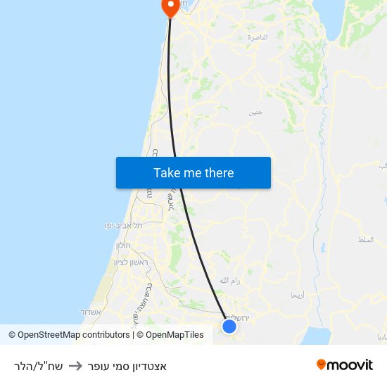 שח''ל/הלר to אצטדיון סמי עופר map