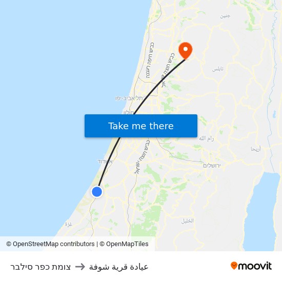 צומת אבא הילל סילבר/לצפון to عيادة قرية شوفة map