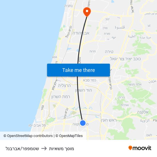 שטמפפר/אברבנל to מוסך משאיות map