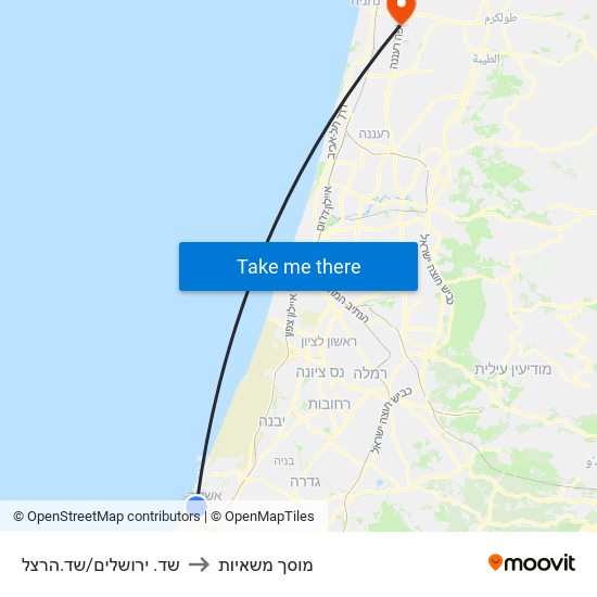 שד. ירושלים/שד.הרצל to מוסך משאיות map