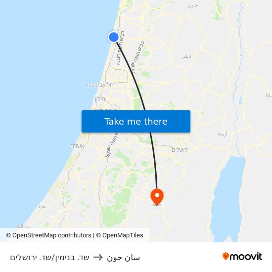 שד. בנימין/שד. ירושלים to سان جون map