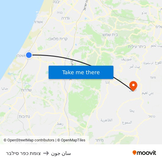 צומת אבא הילל סילבר/לצפון to سان جون map