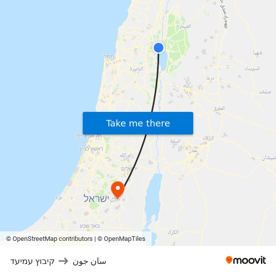 קיבוץ עמיעד to سان جون map