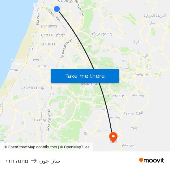 מחנה דורי to سان جون map