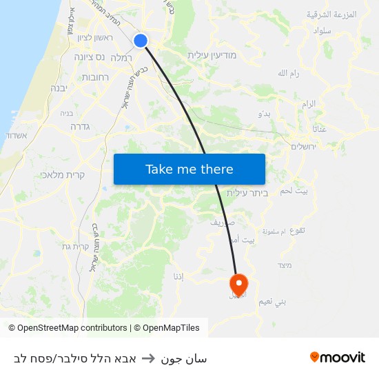 אבא הלל סילבר/פסח לב to سان جون map