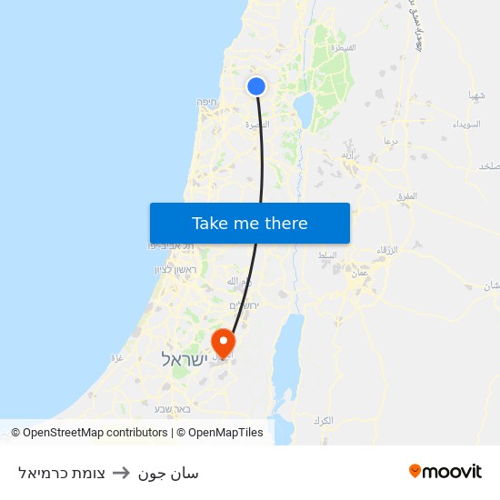 צומת כרמיאל to سان جون map