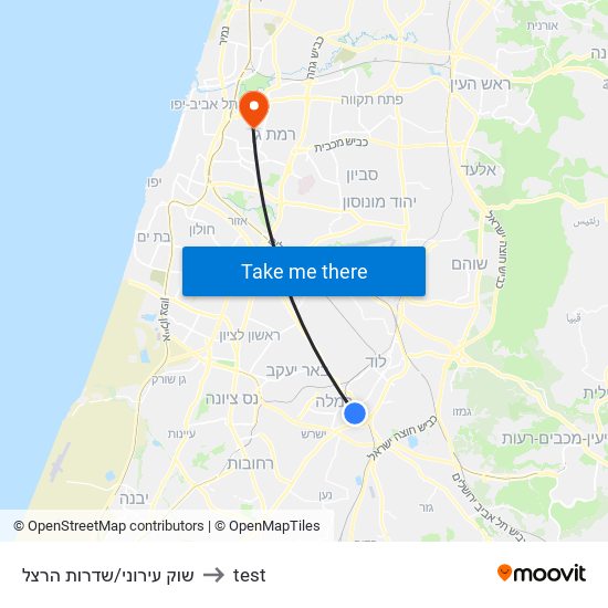 שוק עירוני/שדרות הרצל to test map