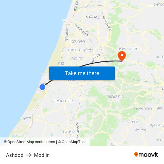 Ashdod to Ashdod map
