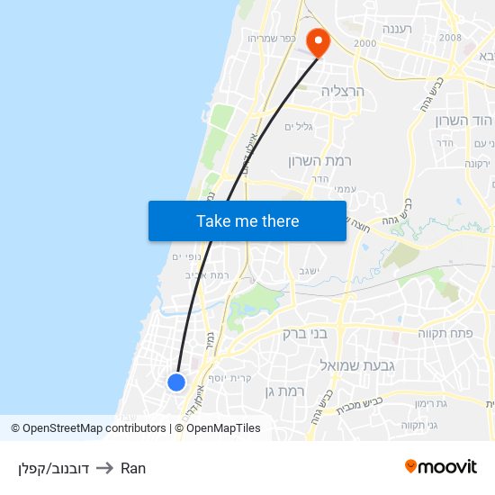 דובנוב/קפלן to Ran map