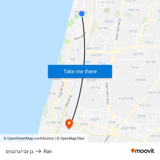 בן צבי/גרנבוים to Ran map