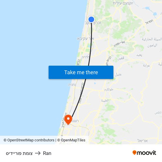 צומת פוריידיס to Ran map