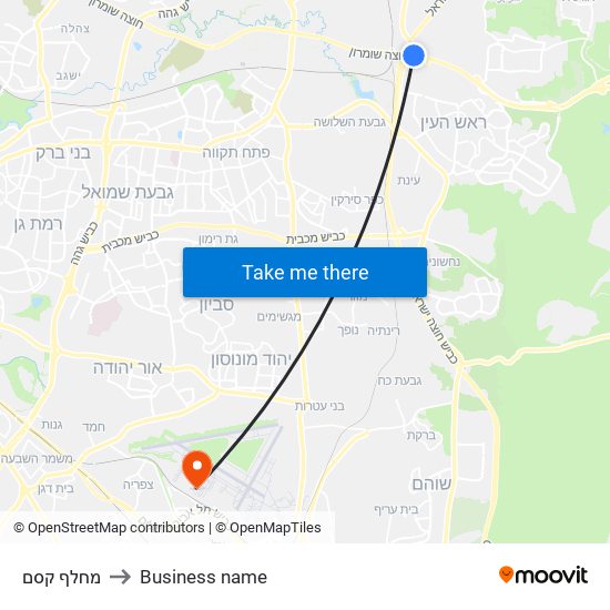 מחלף קסם to Business name map