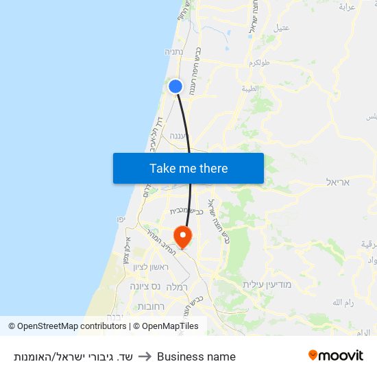 שד. גיבורי ישראל/האומנות to Business name map