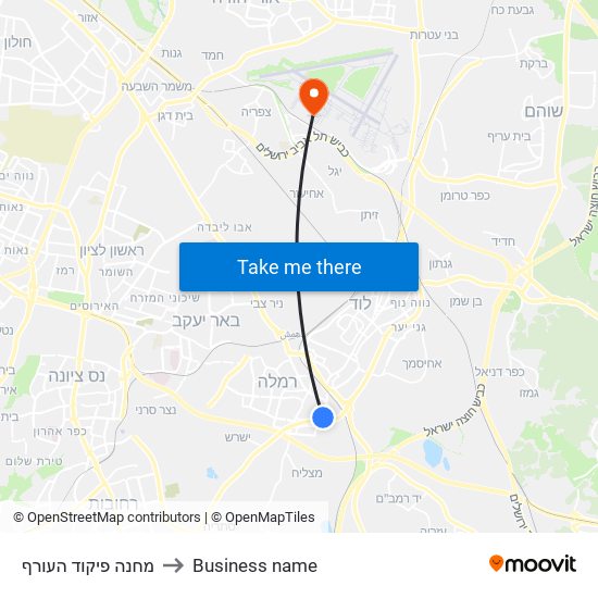 מחנה פיקוד העורף to Business name map