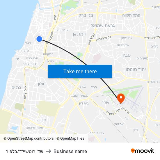 שד' רוטשילד/בלפור to Business name map