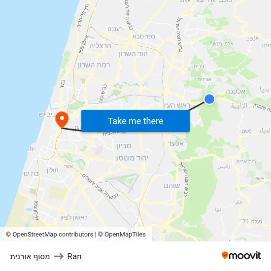 מסוף אורנית to Ran map