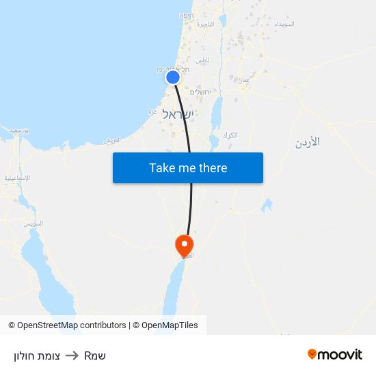 צומת חולון to Rשמ map