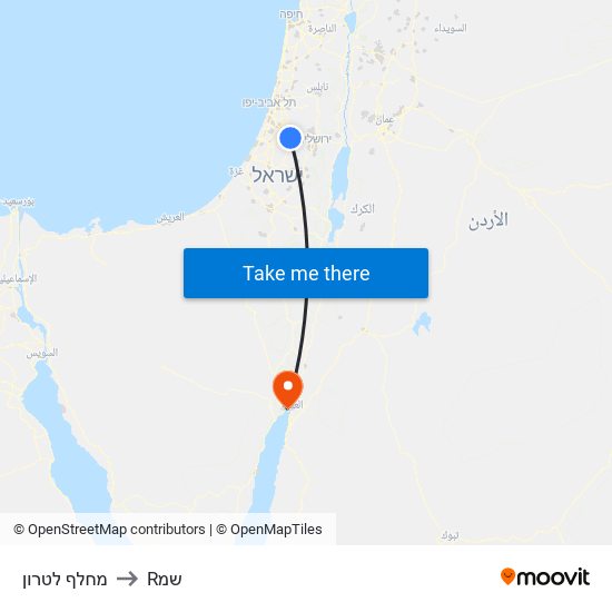 מחלף לטרון to Rשמ map