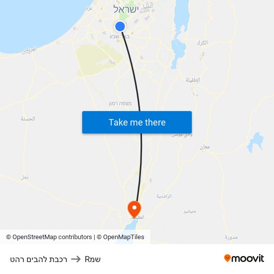 רכבת להבים רהט to Rשמ map