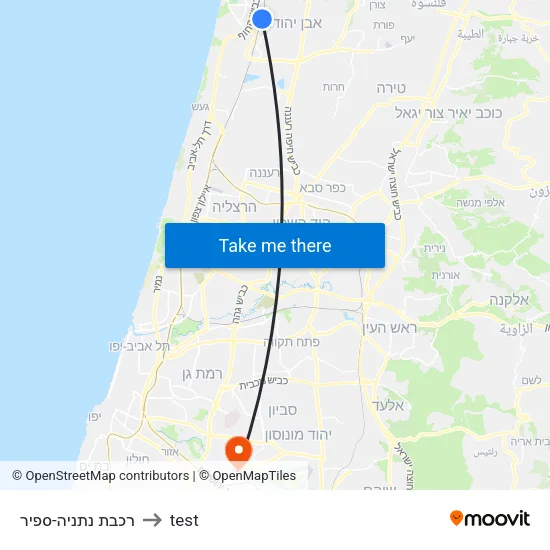 רכבת נתניה-ספיר to test map