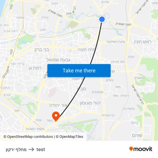 מחלף ירקון to test map