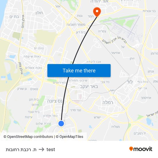 ת. רכבת רחובות to test map