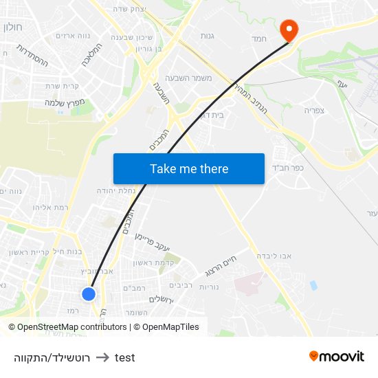 רוטשילד/התקווה to test map