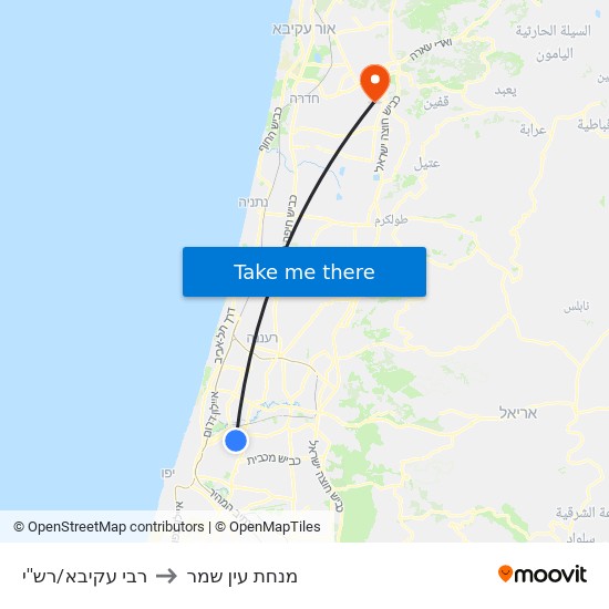 רבי עקיבא/רש''י to מנחת עין שמר map