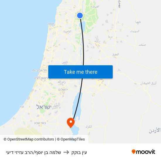 שלמה בן יוסף/הרב עזיזי דיעי to עין בוקק map