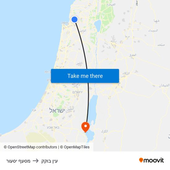 מסעף יסעור to עין בוקק map