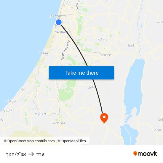 אצ''ל/חנוך to ערד map