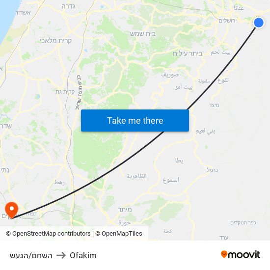 השחם/הגעש to Ofakim map