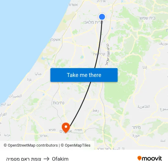 צומת ראם מסמיה to Ofakim map