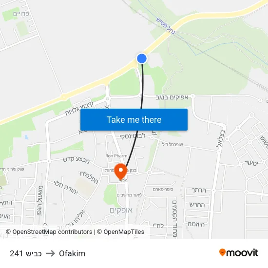 כביש 241 to Ofakim map