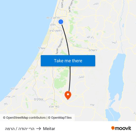 הרי יהודה / הרמה to Meitar map