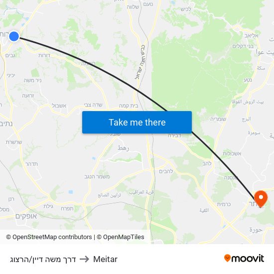 דרך משה דיין/הרצוג to Meitar map