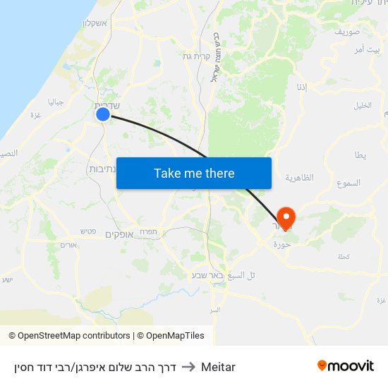 דרך הרב שלום איפרגן/רבי דוד חסין to Meitar map